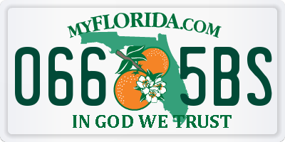 FL license plate 0665BS