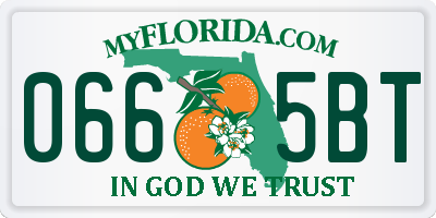 FL license plate 0665BT