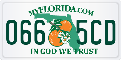 FL license plate 0665CD