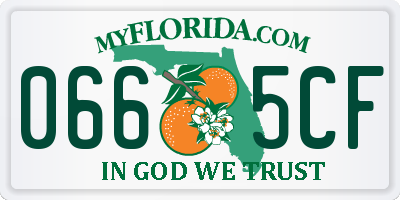 FL license plate 0665CF