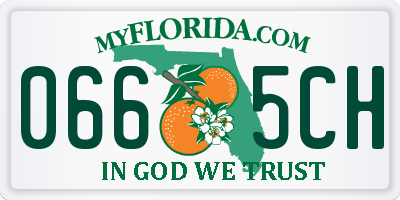 FL license plate 0665CH