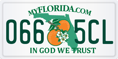 FL license plate 0665CL
