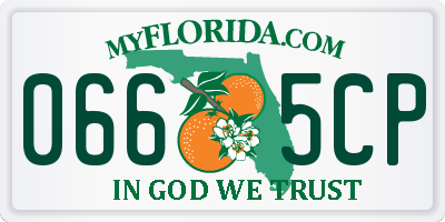FL license plate 0665CP
