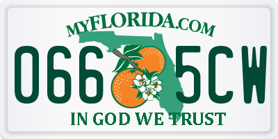 FL license plate 0665CW