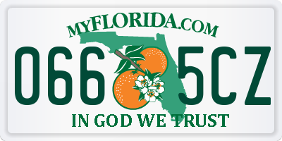FL license plate 0665CZ
