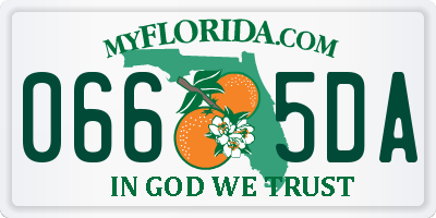 FL license plate 0665DA