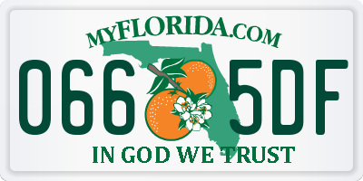 FL license plate 0665DF