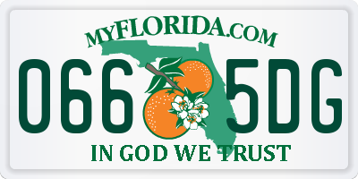 FL license plate 0665DG