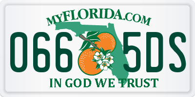 FL license plate 0665DS
