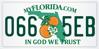 FL license plate 0665EB