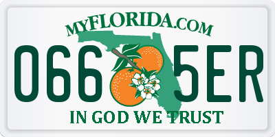 FL license plate 0665ER