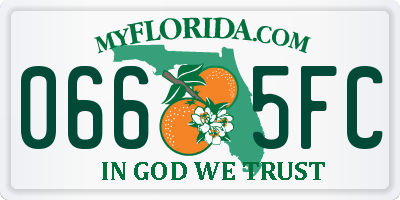 FL license plate 0665FC