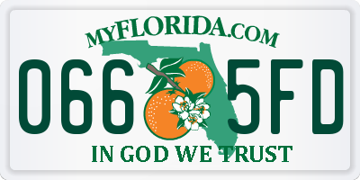 FL license plate 0665FD