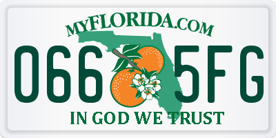 FL license plate 0665FG
