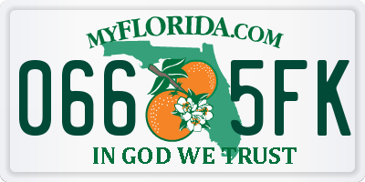 FL license plate 0665FK
