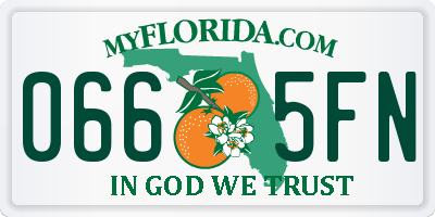 FL license plate 0665FN