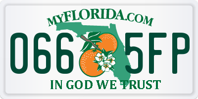 FL license plate 0665FP