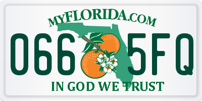 FL license plate 0665FQ