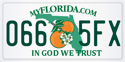 FL license plate 0665FX