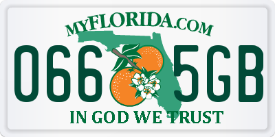 FL license plate 0665GB