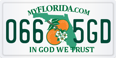 FL license plate 0665GD