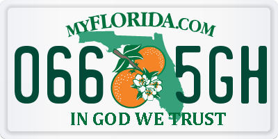 FL license plate 0665GH