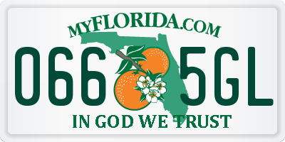 FL license plate 0665GL