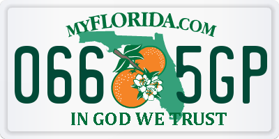FL license plate 0665GP