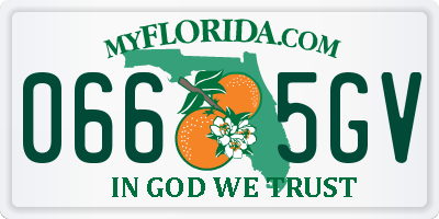 FL license plate 0665GV