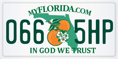 FL license plate 0665HP