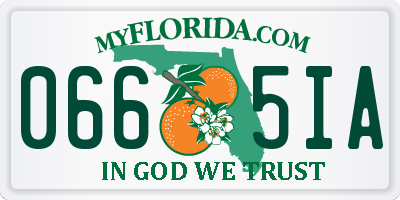 FL license plate 0665IA