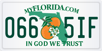 FL license plate 0665IF