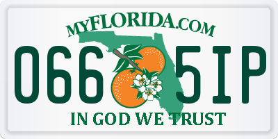 FL license plate 0665IP