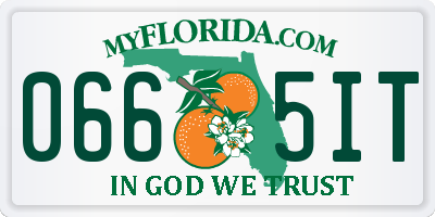 FL license plate 0665IT