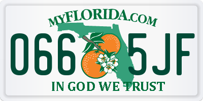 FL license plate 0665JF