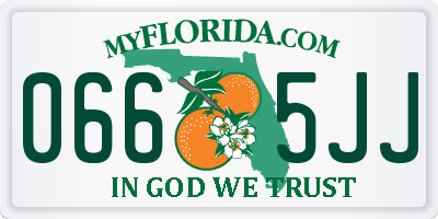 FL license plate 0665JJ