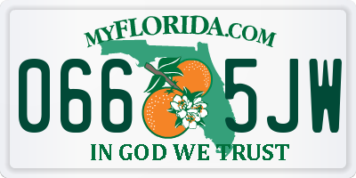 FL license plate 0665JW