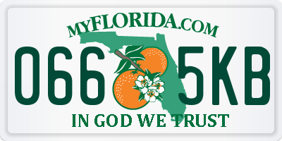 FL license plate 0665KB