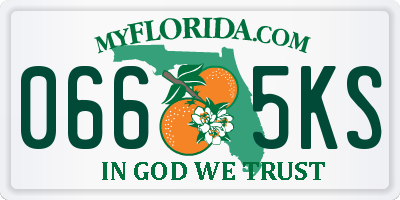 FL license plate 0665KS