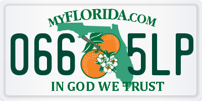FL license plate 0665LP