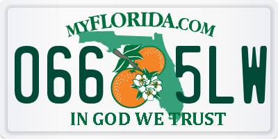 FL license plate 0665LW
