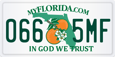 FL license plate 0665MF