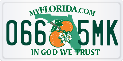 FL license plate 0665MK
