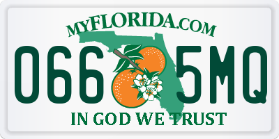 FL license plate 0665MQ