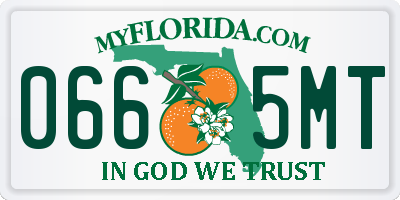 FL license plate 0665MT