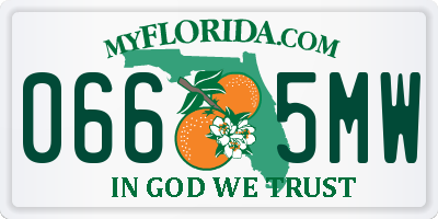 FL license plate 0665MW