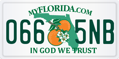 FL license plate 0665NB