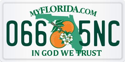 FL license plate 0665NC
