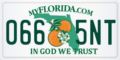 FL license plate 0665NT