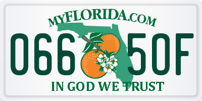 FL license plate 0665OF